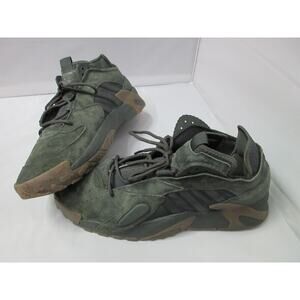 Men's Size 13.5 Adidas Originals Streetball Olive Green Suede Shoes EF6989